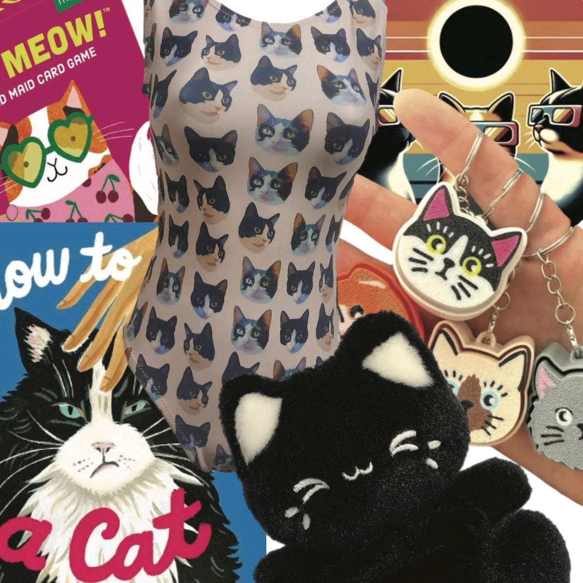 cat print leotards and gifts from Foxy's