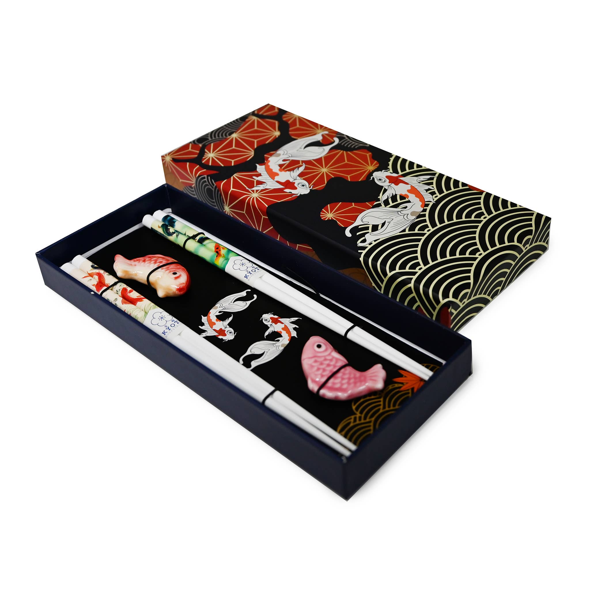 2-Pair Chopstick & Rest Gift Set – Koi - Foxy’s
