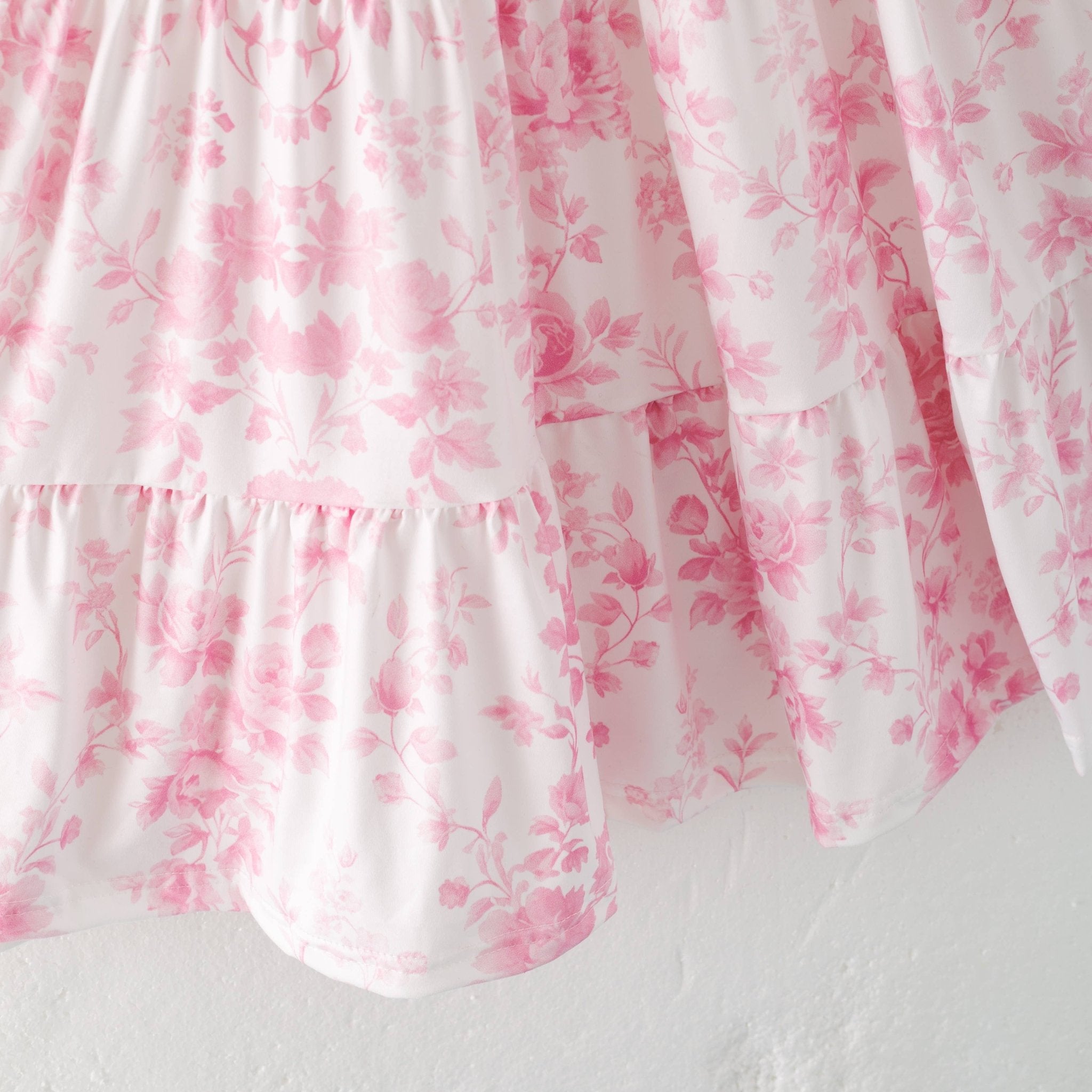 Girls Summer Pink Floral Patchwork Slip Dress - Foxy’s