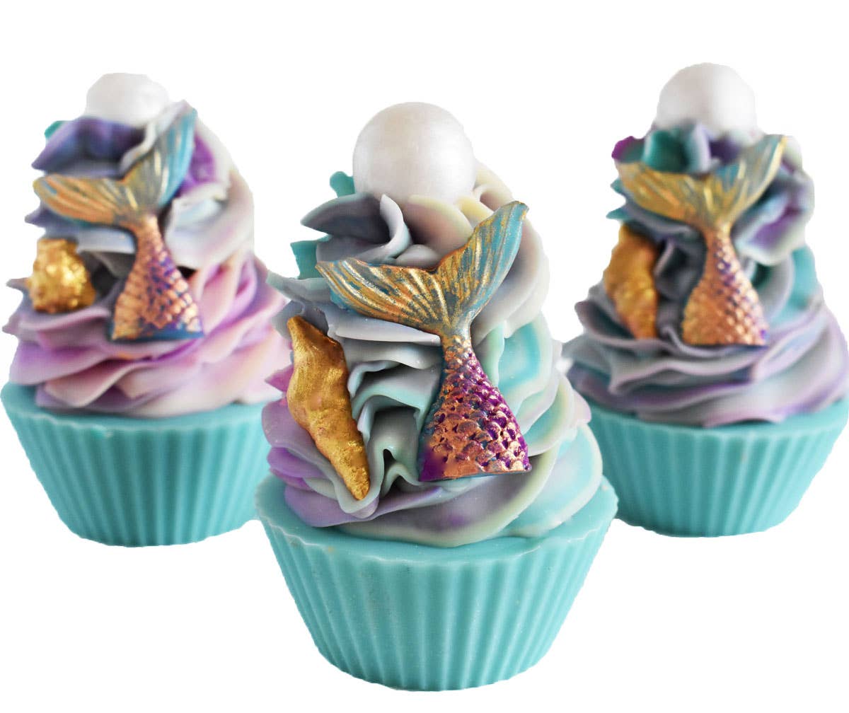 Mermaid Kisses Artisan Soap Cupcake - Foxy’s