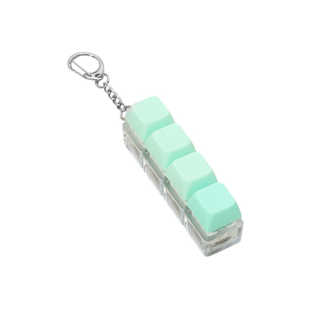 12PCS - Light Up LED Stress Relief Cube Keyboard Keychain Bag Charms - Foxy’s