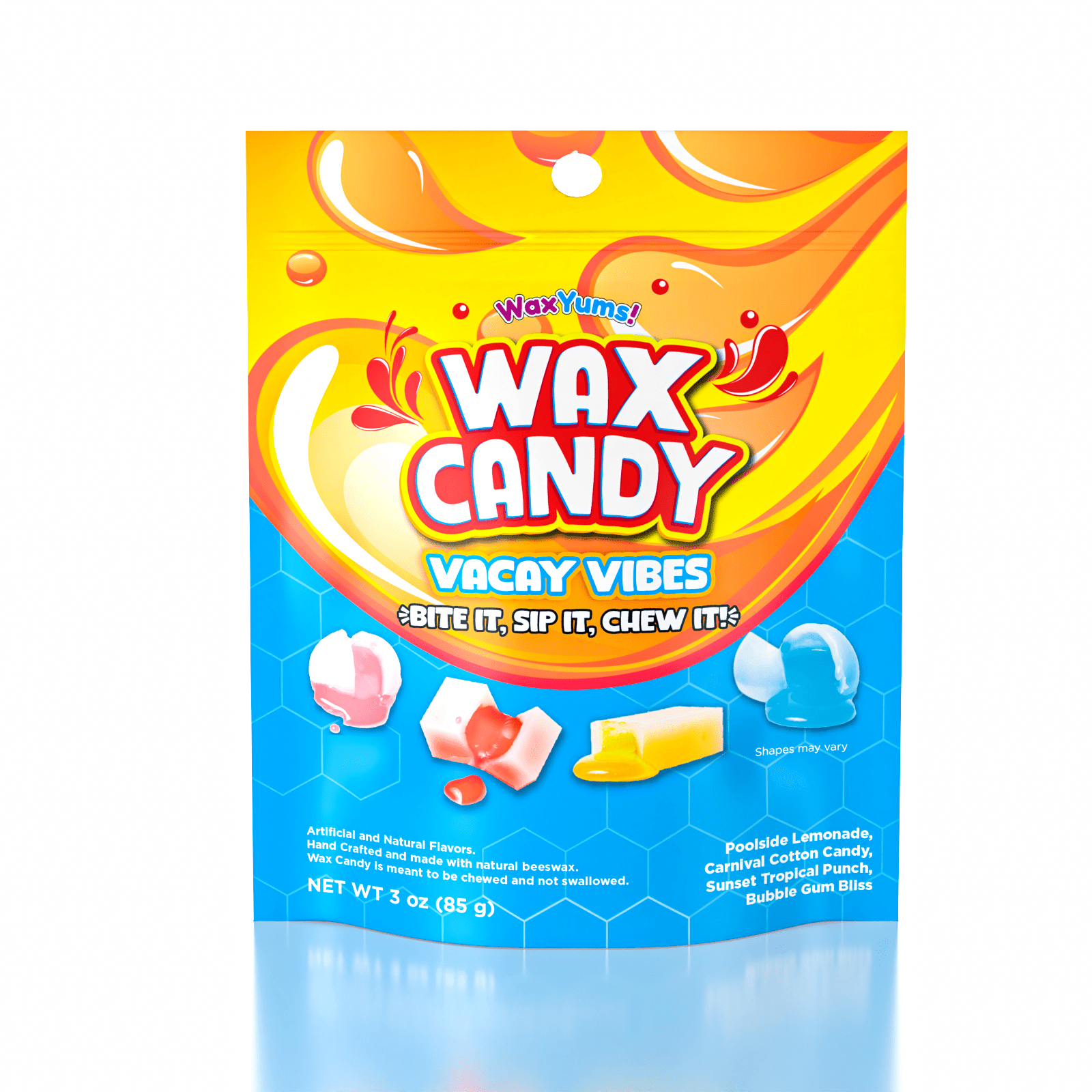 WaxYums! Vacay Vibes Chewy Gushing Wax Candy Bag (85g) - Foxy’s