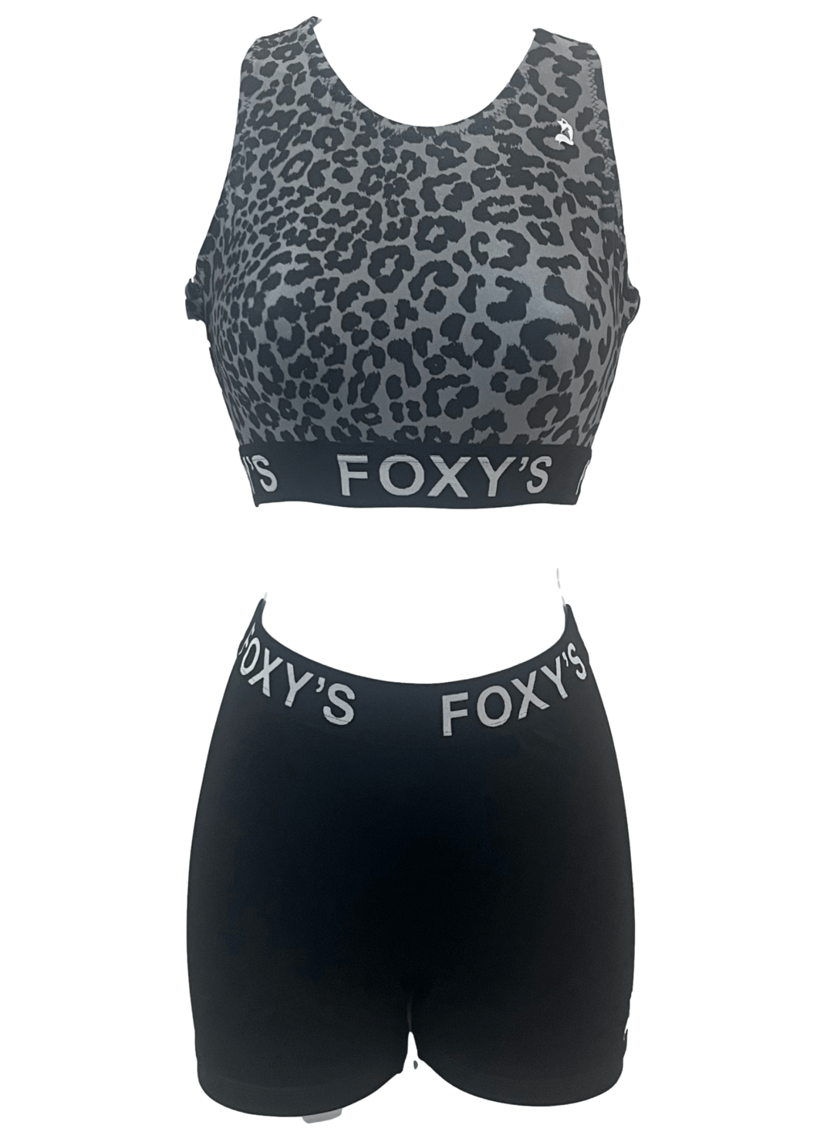 Foxy's Banded 2 - Piece Animal Print Activewear Set for Gymnastics, Yoga, Dance and Fitness - Foxy’s