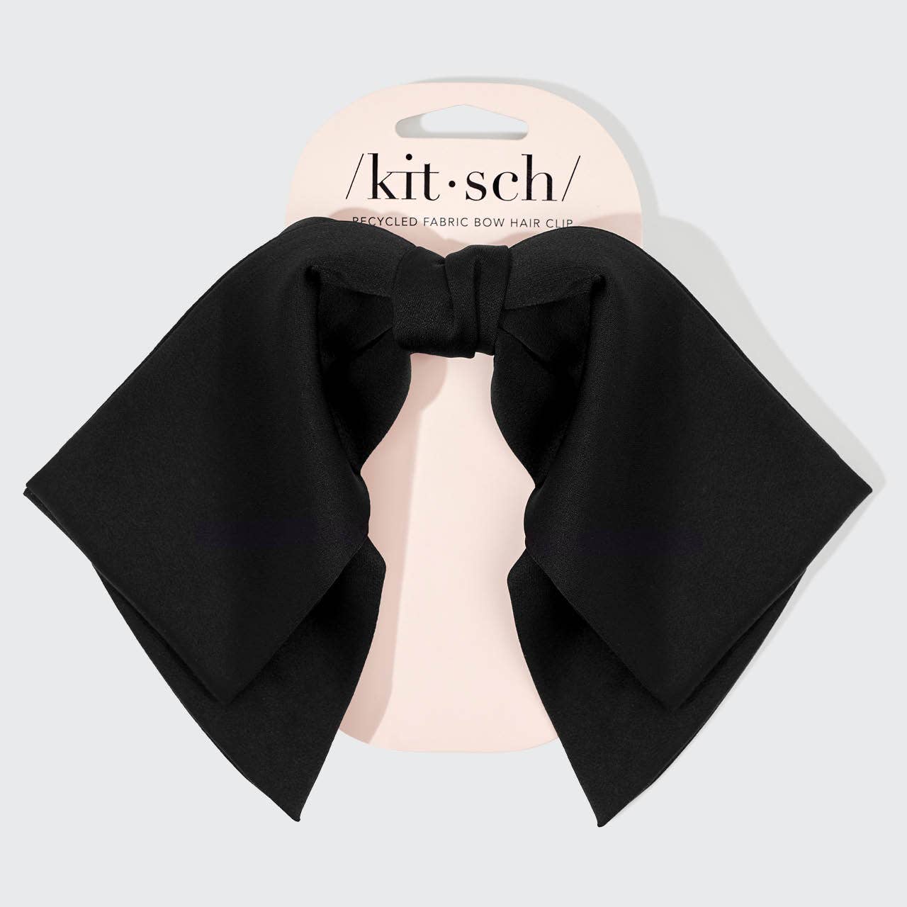 Oversized Bow Hair Clip - Black Recycled Fabric | KITSCH - Foxy’s