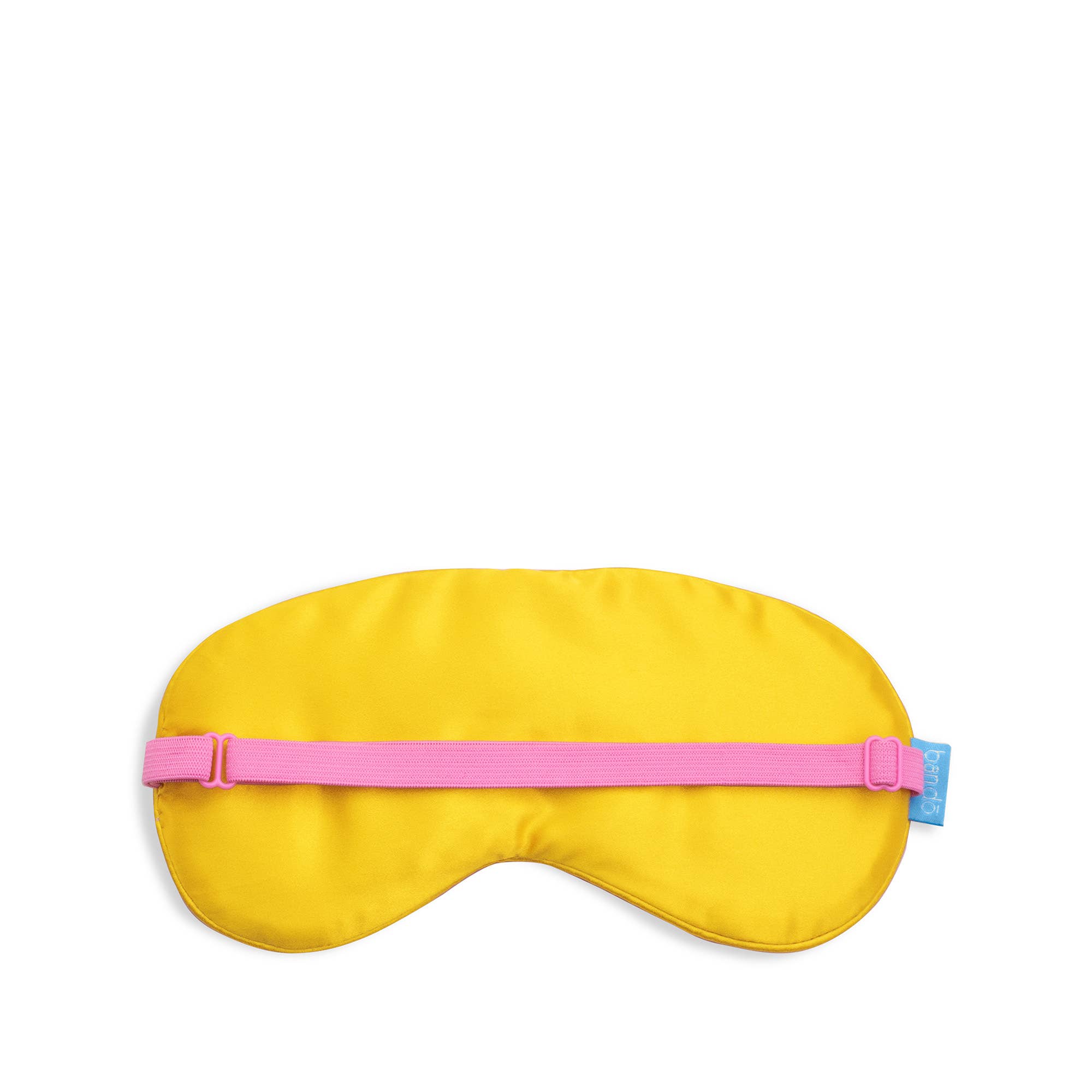 Ban.do yellow sleep mask with pink elastic strap
