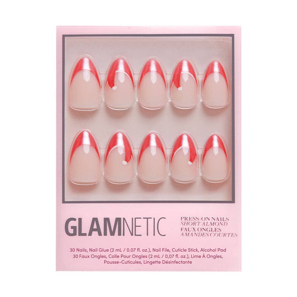 Mrs. Claus Press-On Nails | Short Almond | Christmas Holiday - Foxy’s