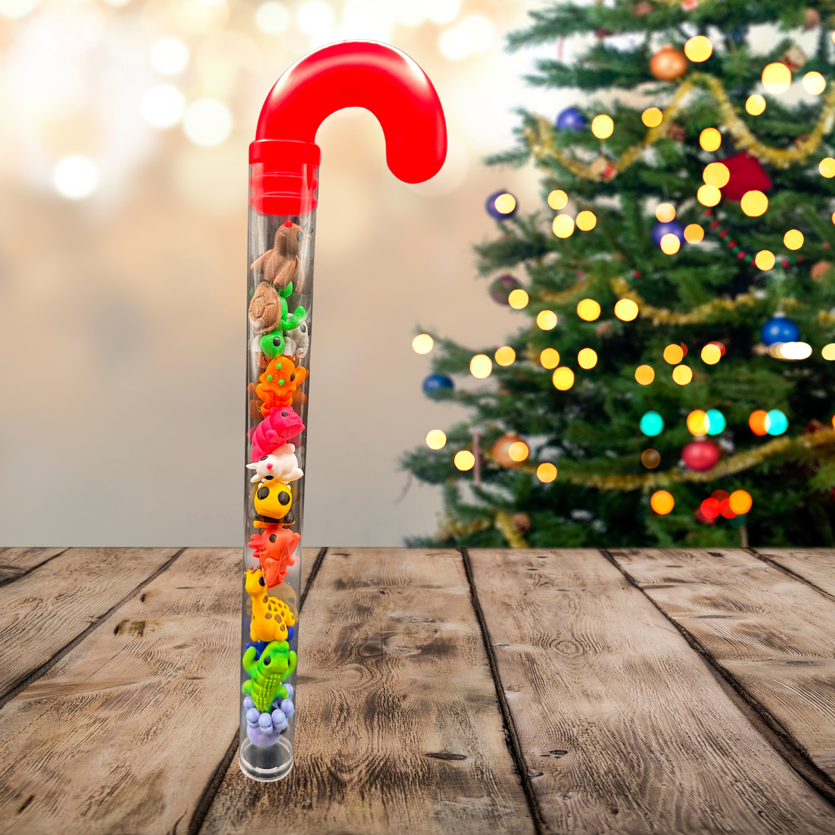 3D Printed Mini Animals in Candy Cane | Christmas Toy - Foxy’s