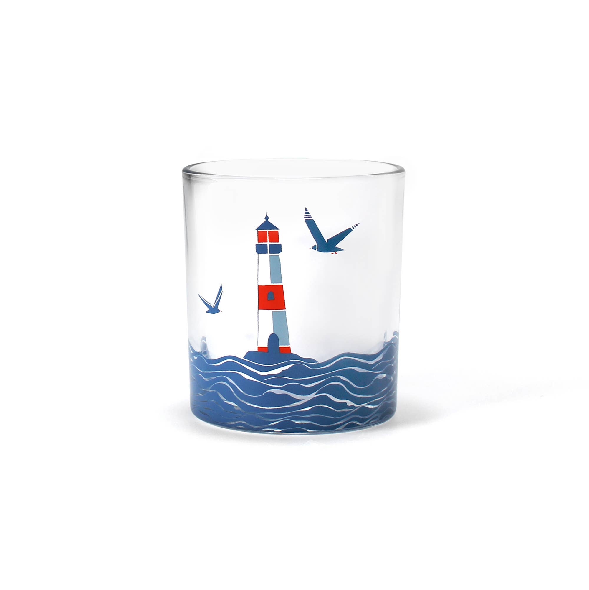 Drinking Glass Tumbler Coastal Lighthouse Sea - Foxy’s