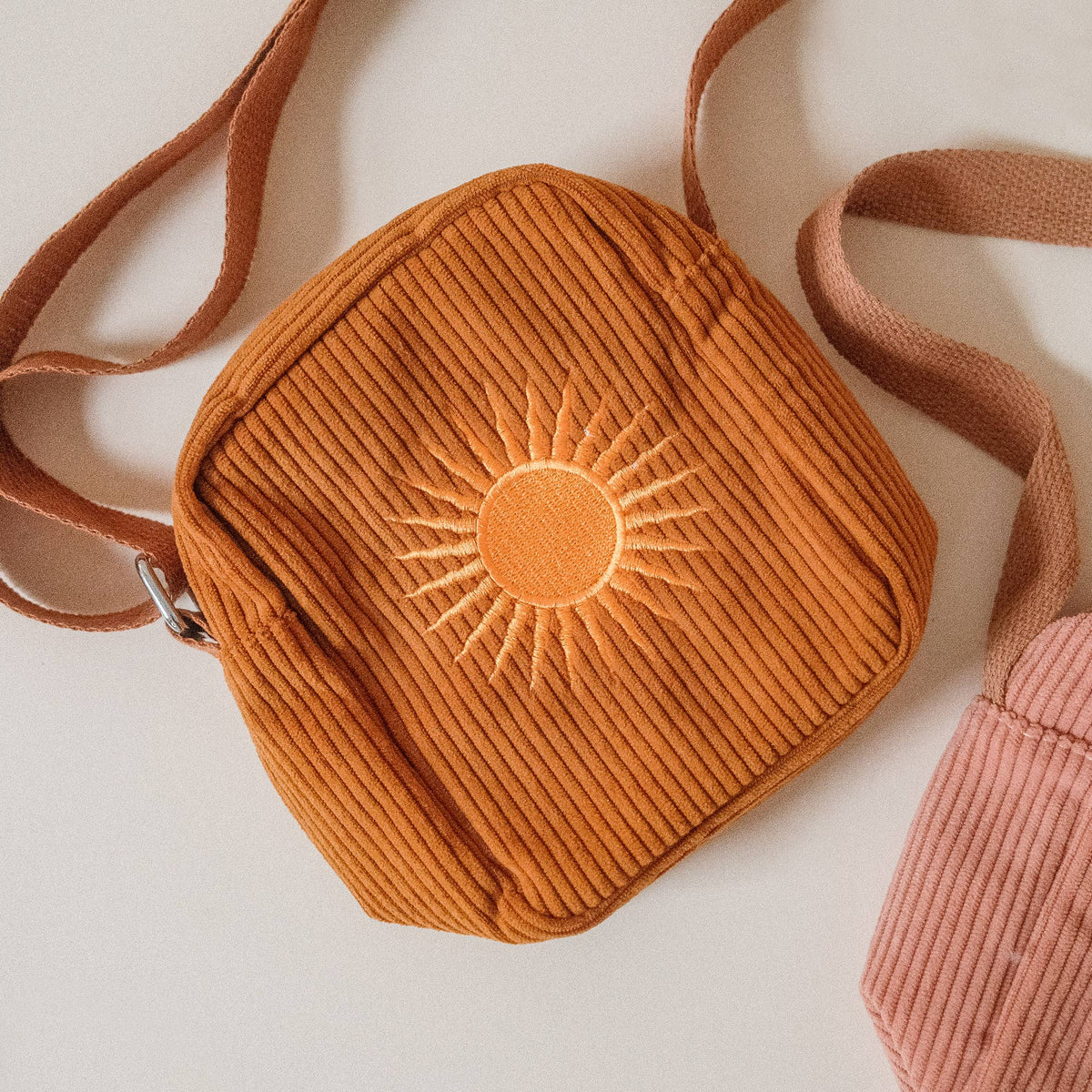 Corduroy Crossbody Bag in Burnt Orange - Foxy’s