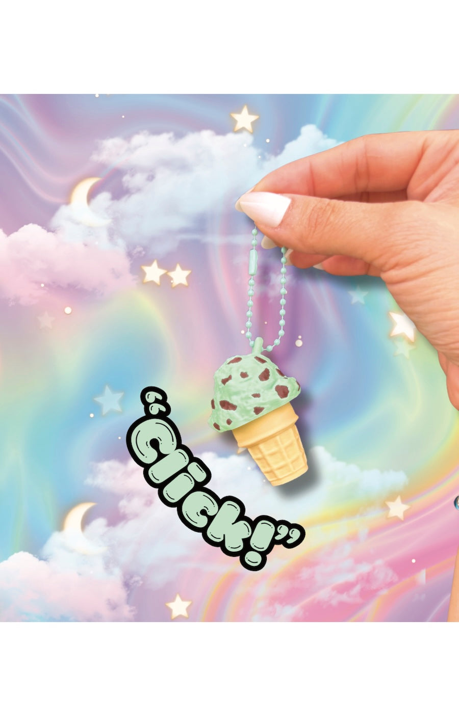 3D-printer mint chocolate chip ice cream cone fidget clicker toy