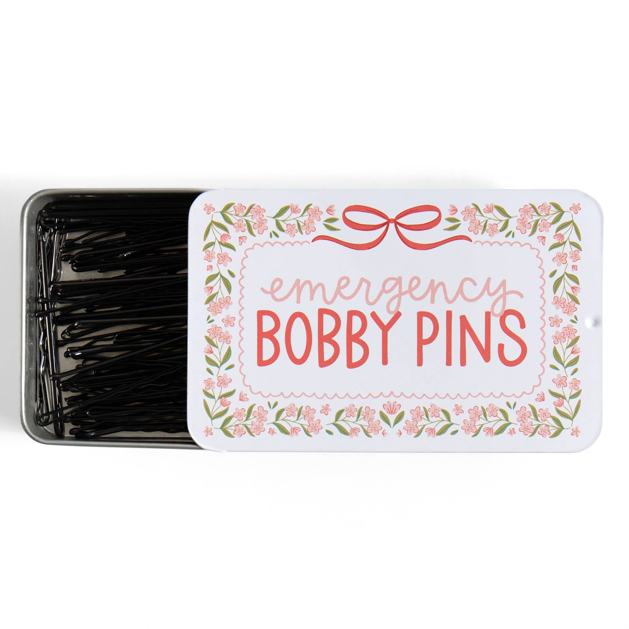 Emergency Bobby Pins Travel Tin with 60 Hair Pins - Foxy’s