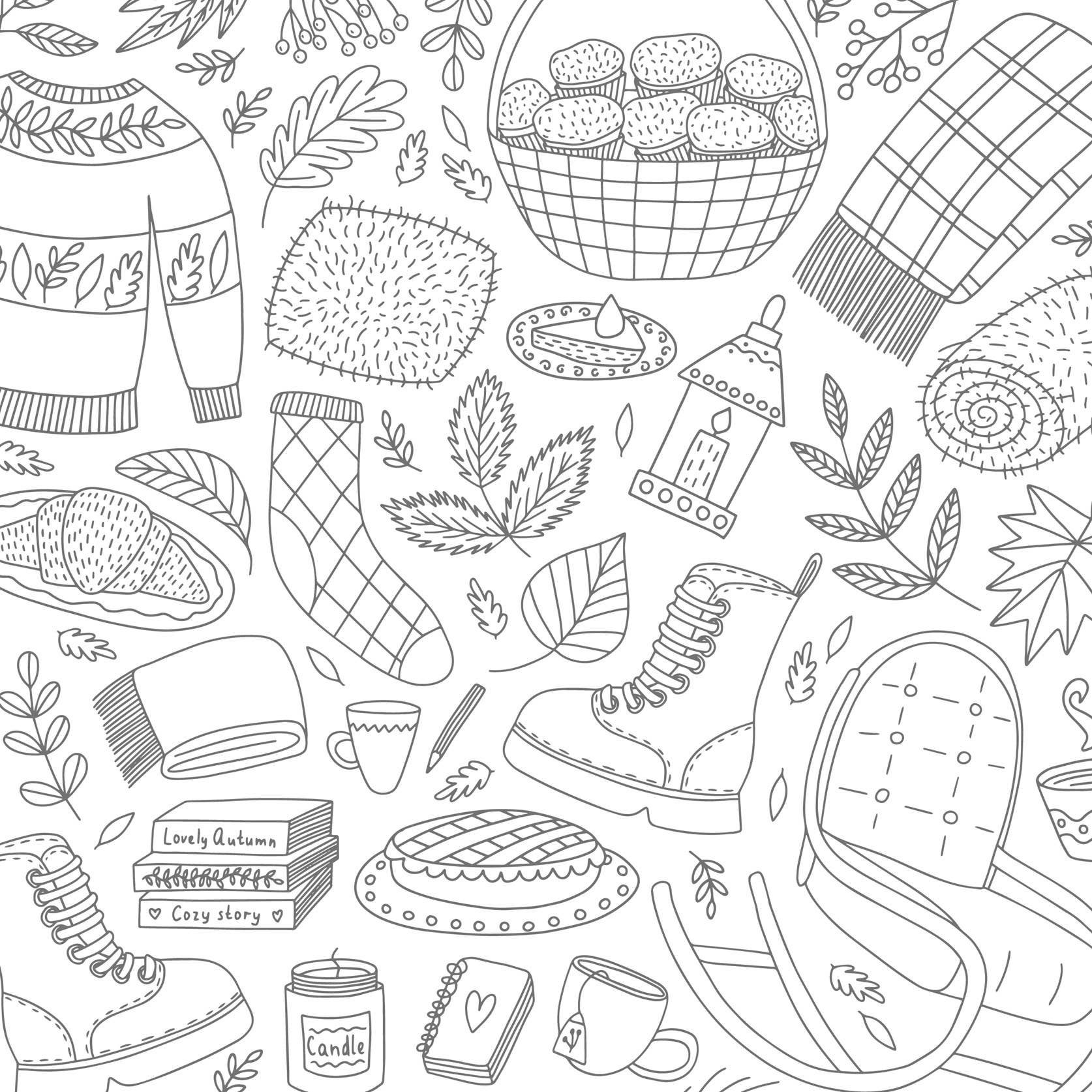 The Super-Cute Cozy Home Coloring Book - Foxy’s