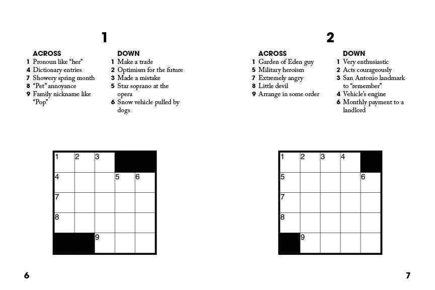 Super Easy Super Tiny Crosswords: So Small! So Simple!