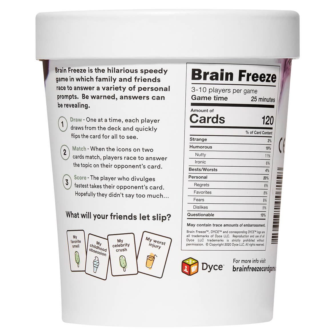 BRAIN FREEZE: The Speak - Before - You - Think Family Game - Foxy’s