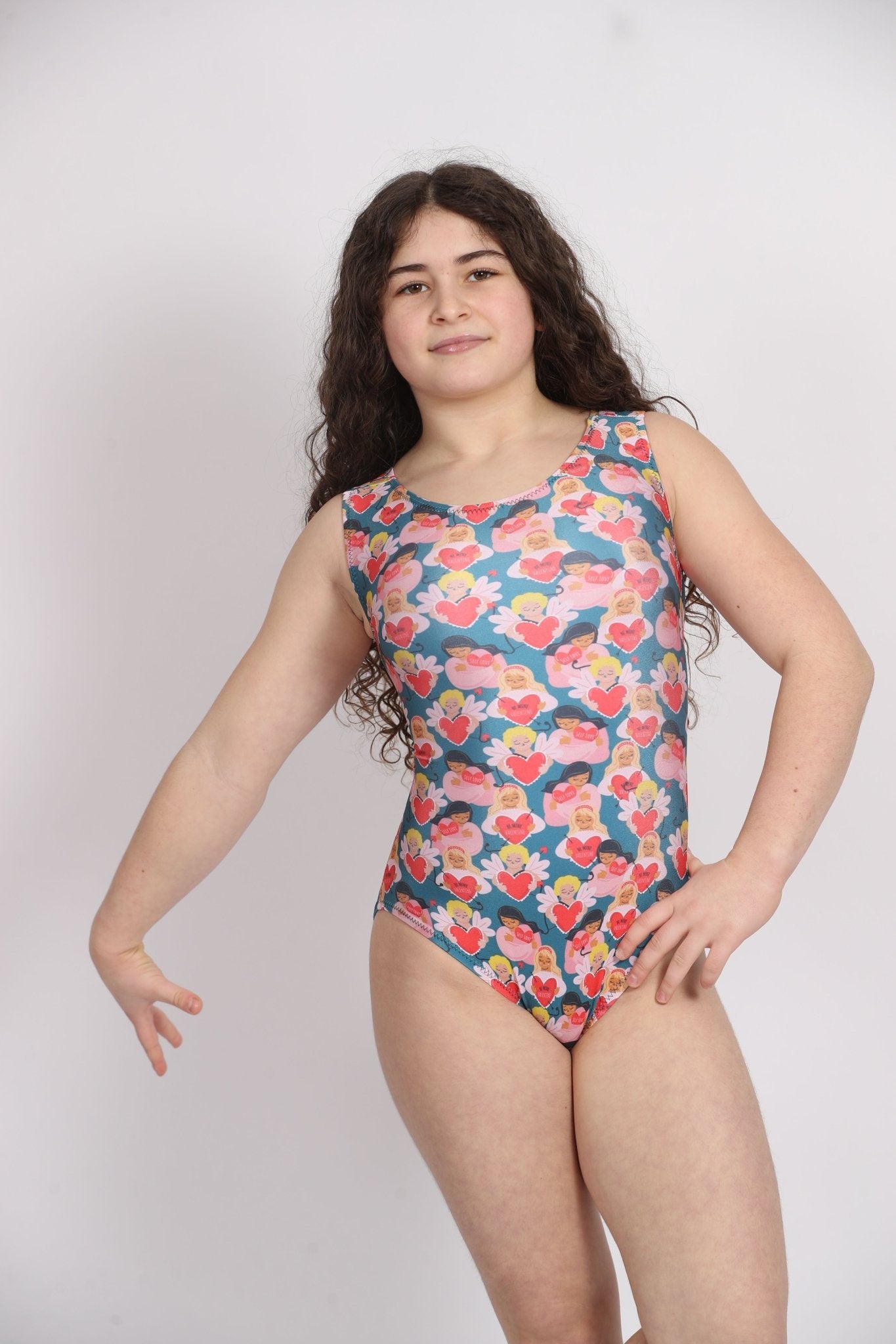 Be Mine Valentine's Leotard - Foxy's Girls Gymnastics & Dance Leo - Foxy’s