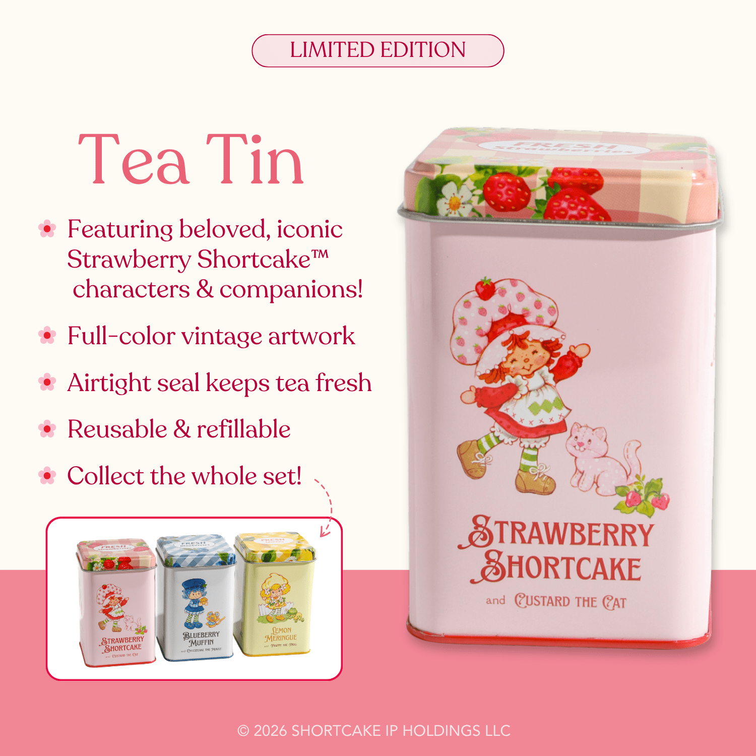 Strawberry Shortcake™ Tea Tin - Foxy’s