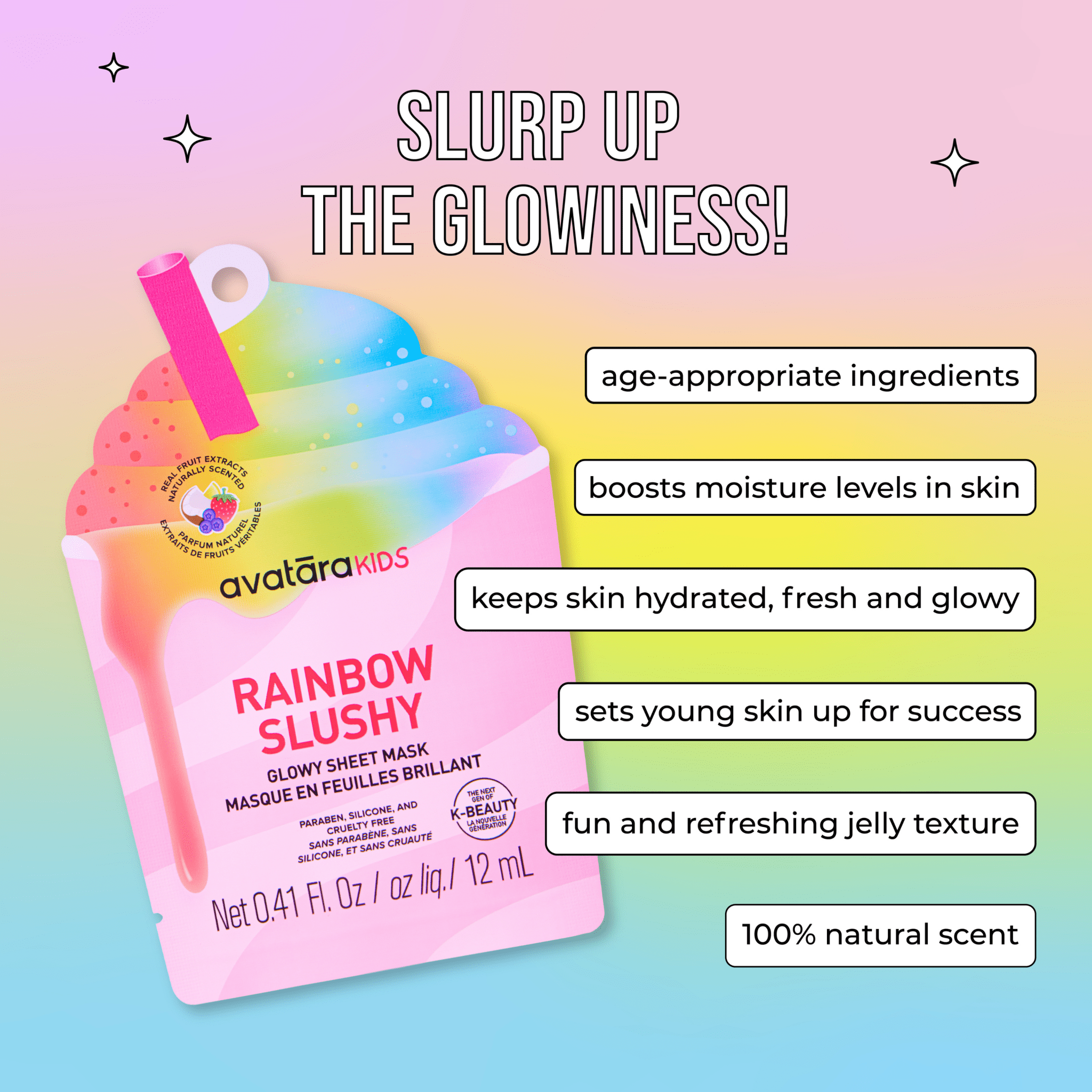 Rainbow Slushy Kid's Mask - Foxy’s