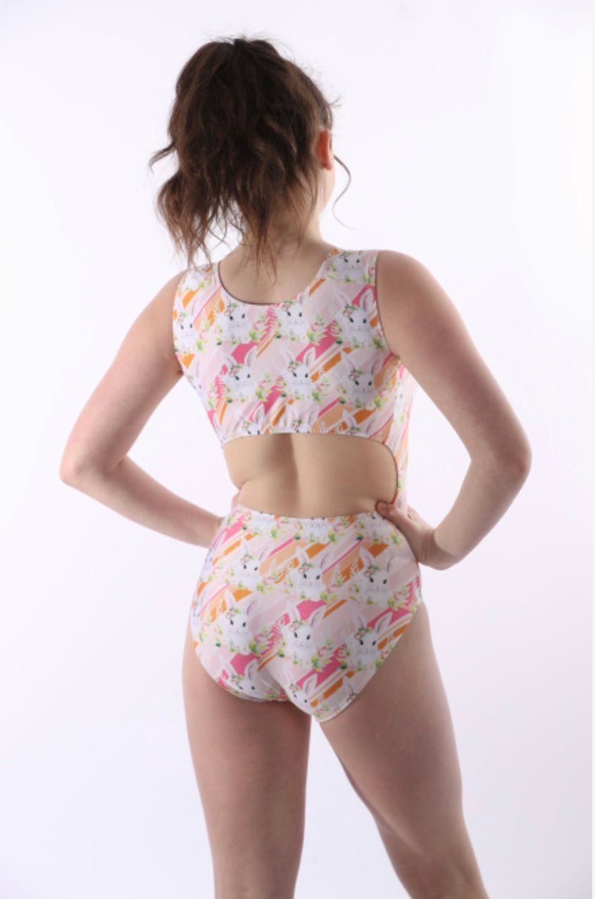 Bunny Leotard for Girls - Foxy's Gymnastics & Dance Leotard - Easter Spring Collection - Foxy’s