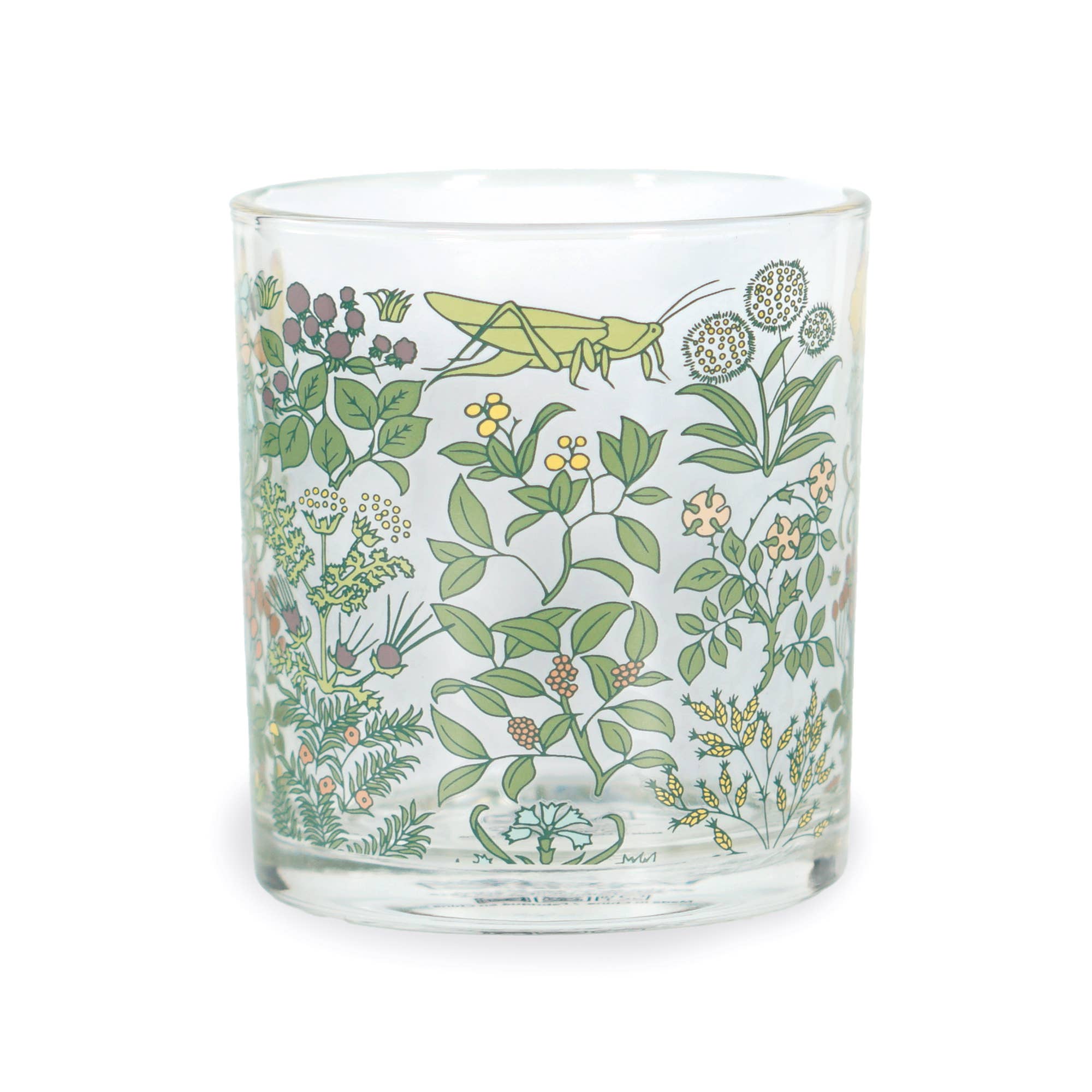 Drinking Glass Tumbler Voysey Apothecary Garden Botanical - Foxy’s