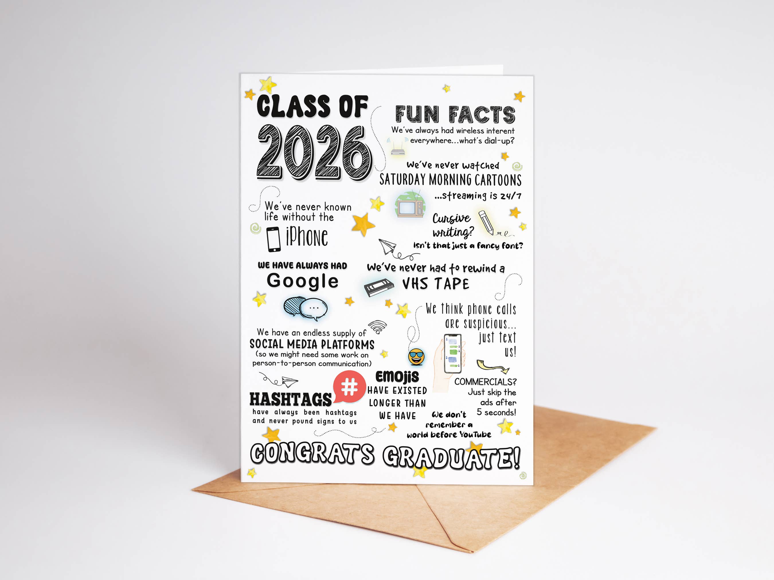 Class of 2026 Graduation Cards for Him or Her - Foxy’s