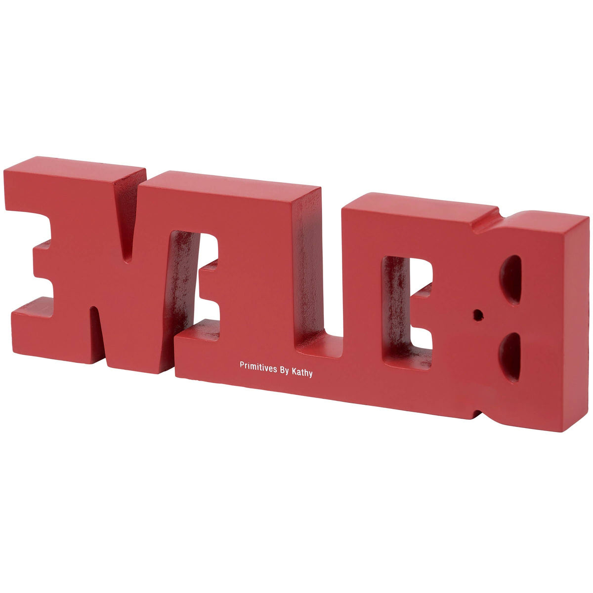 Red 3D block letters spelling 'EVE8' with a small white printed text 'Printless By Kathy' on the side, shown on a plain white background.