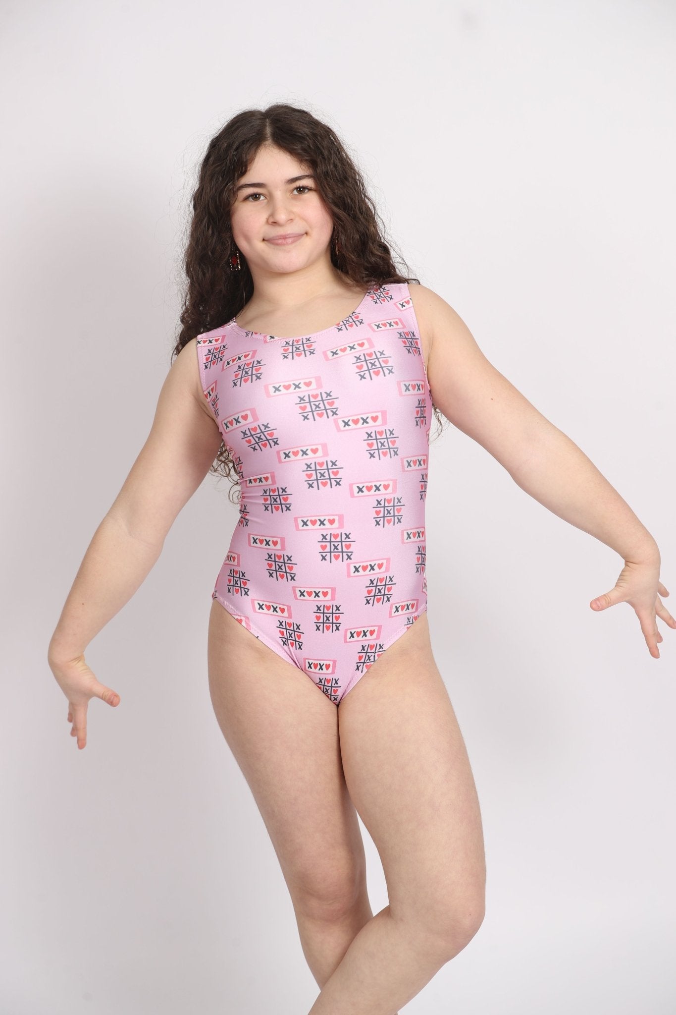 XOXO Valentine's Girls Gymnastics Leotard - Foxy's Leos - Hugs & Kisses! - Foxy’s
