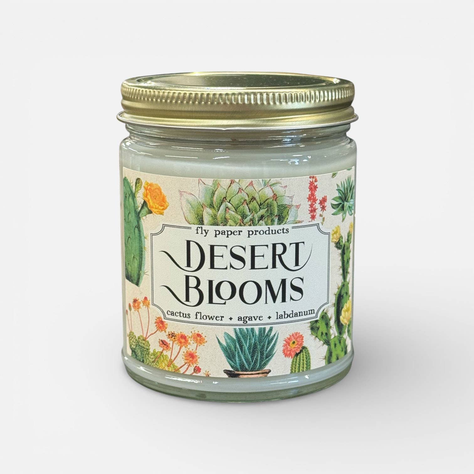 Desert Blooms 9oz Candle Cactus Flower + Agave + Labdanum