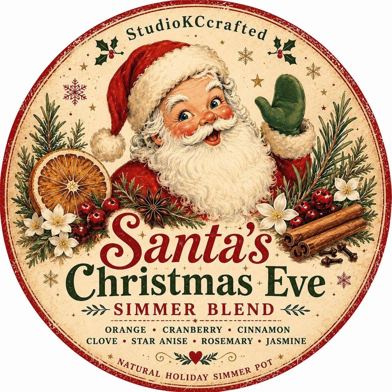 Santa's Christmas Eve Simmer Pot & gift, stocking stuffer - Foxy’s