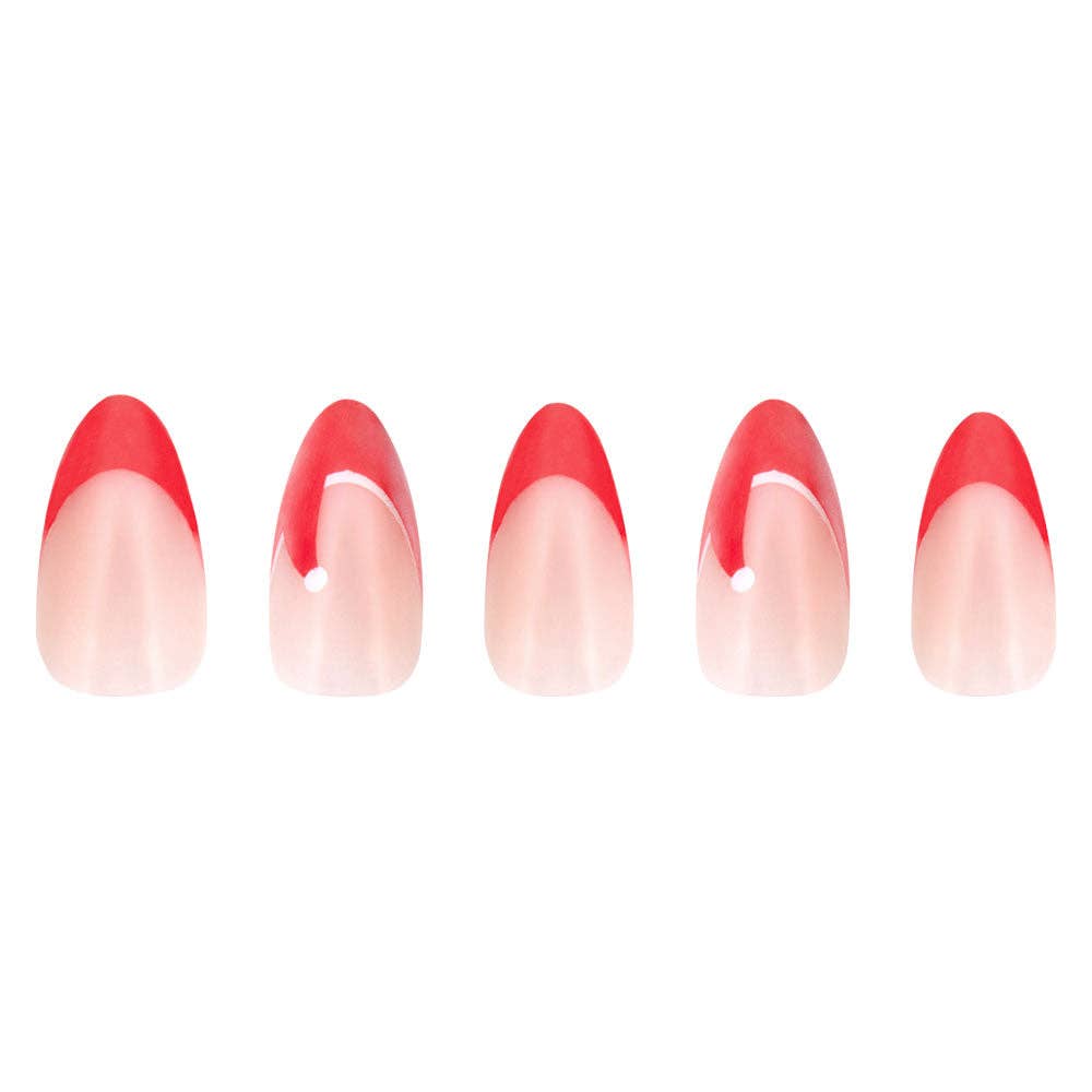 Mrs. Claus Press-On Nails | Short Almond | Christmas Holiday - Foxyโs