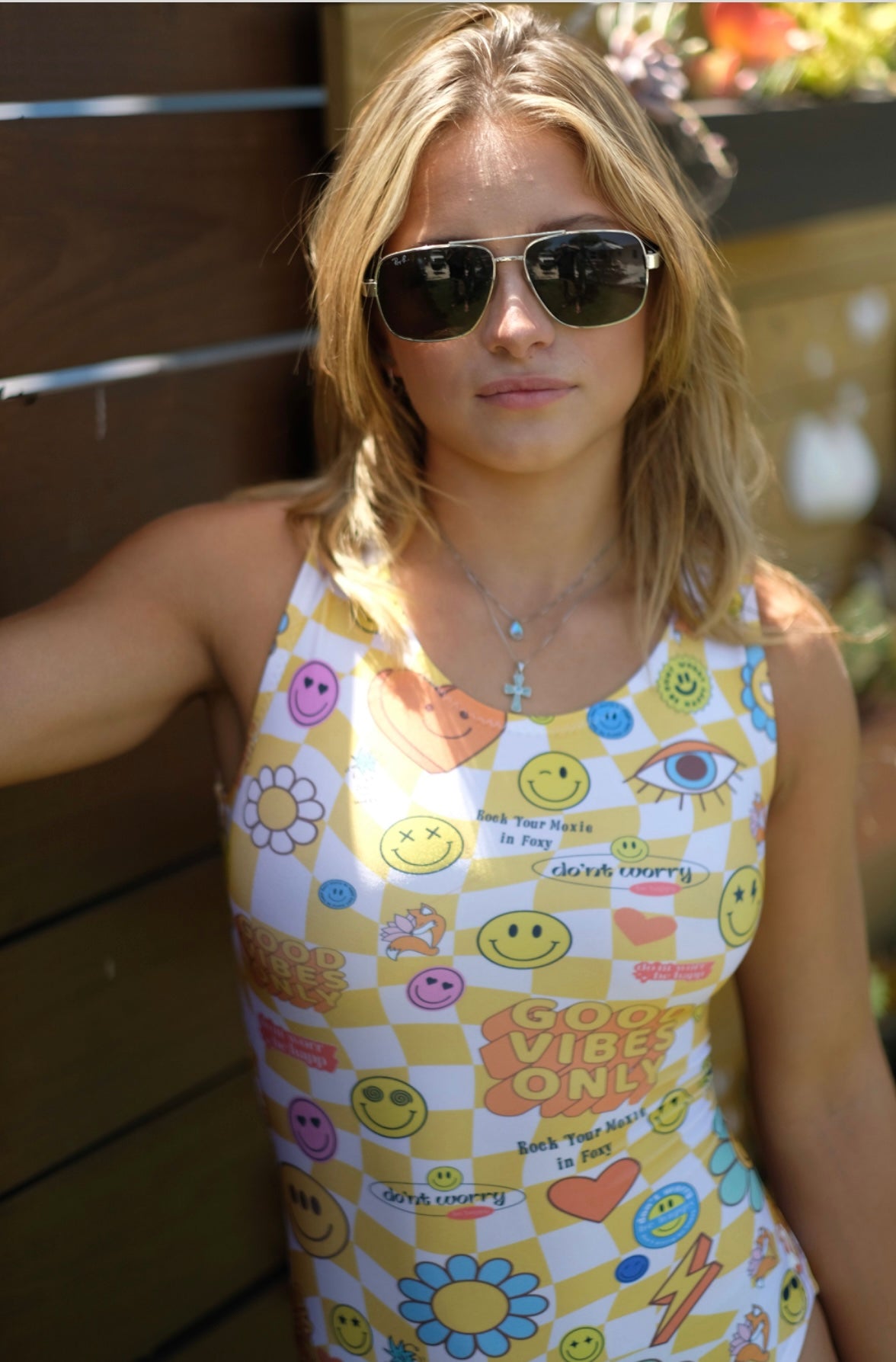 Indy World Leotard for Girls - Checkered Gymnastics & Dance Leo by Foxy's - Foxy’s