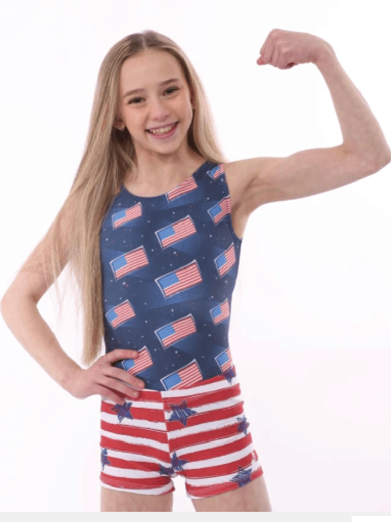 Americano Gymnastics Leotard Set | Stars & Stripes | Foxy's Leos - Foxy’s