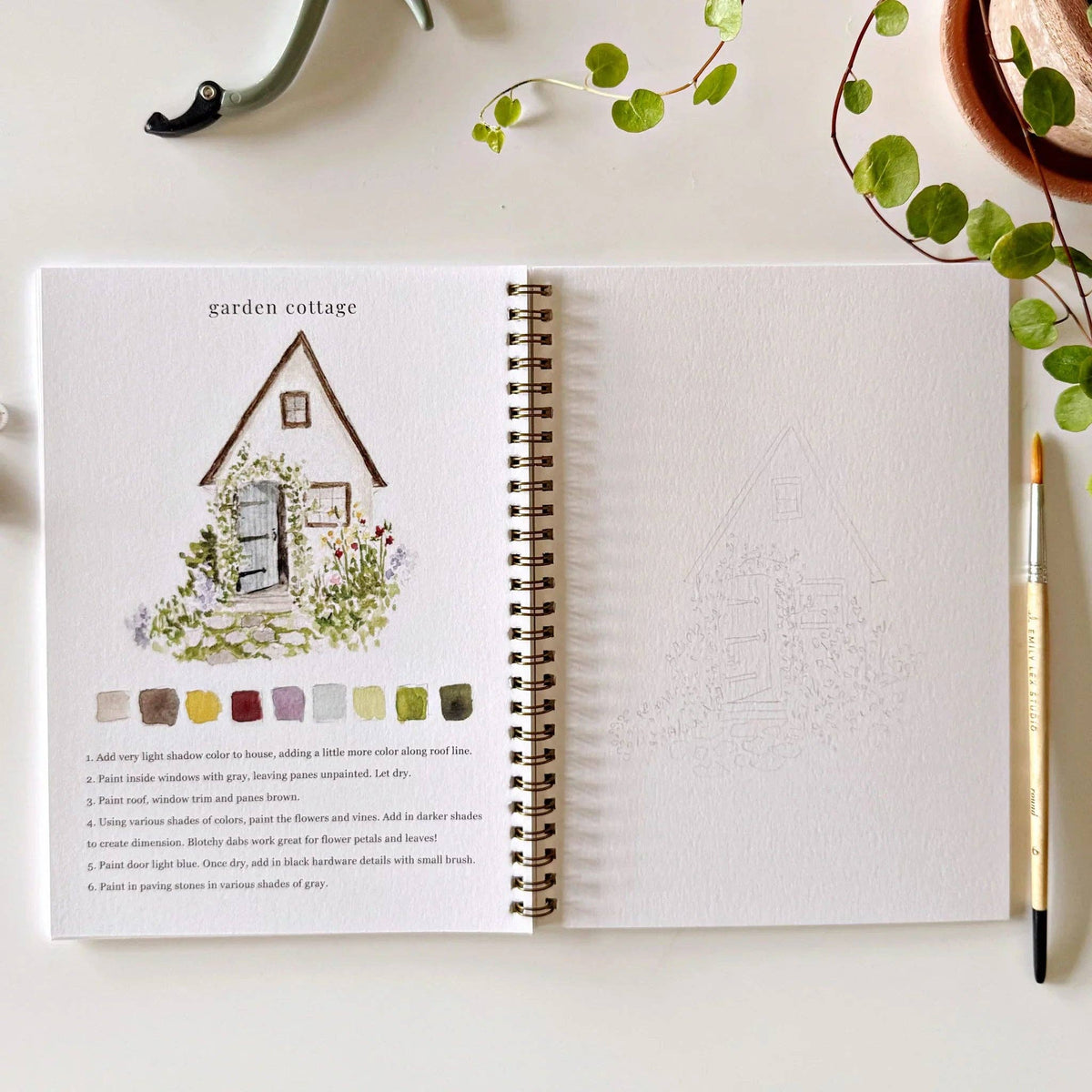Garden watercolor workbook - Foxy’s