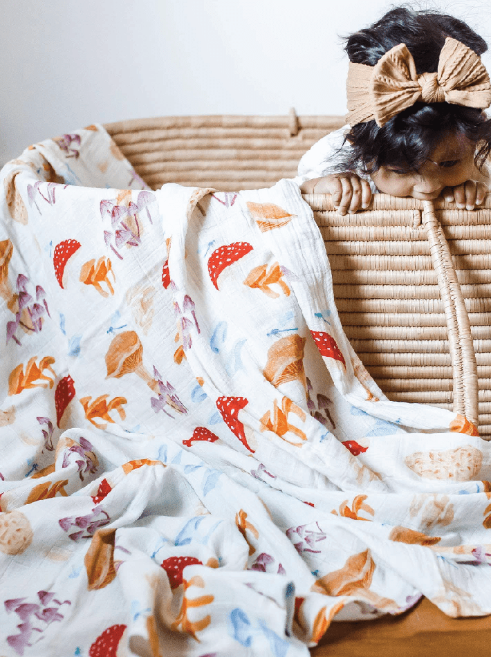 Mushrooms Baby Swaddle - Foxy’s