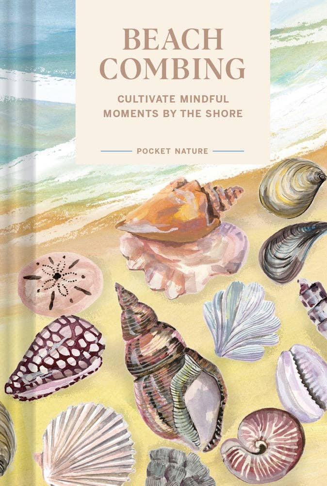 Book cover with shell illustrations and beach scene, titled 'Beach Combing'.