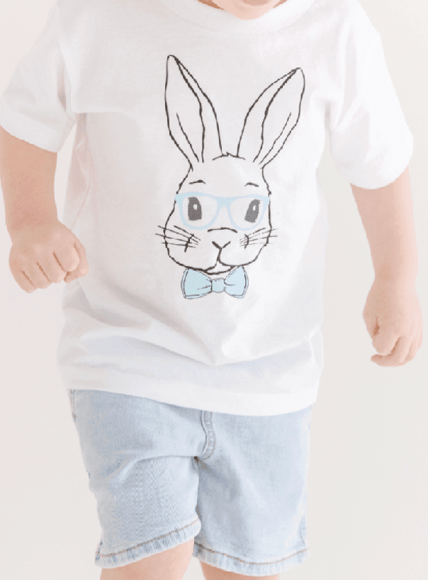 Boys' Cotton Tail Bunny Easter Shirt - Soft, Comfy & Cute! - Foxy’s
