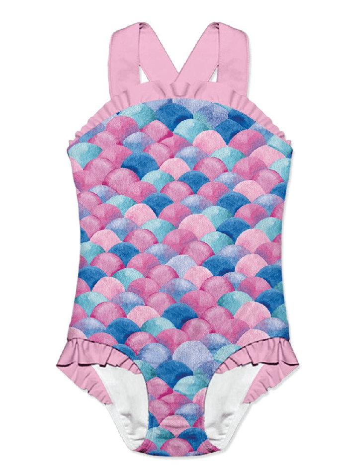 Bubble Gum Mermaid Swimsuit for Girls - Size 7 - Foxy's Leotards - Foxy’s