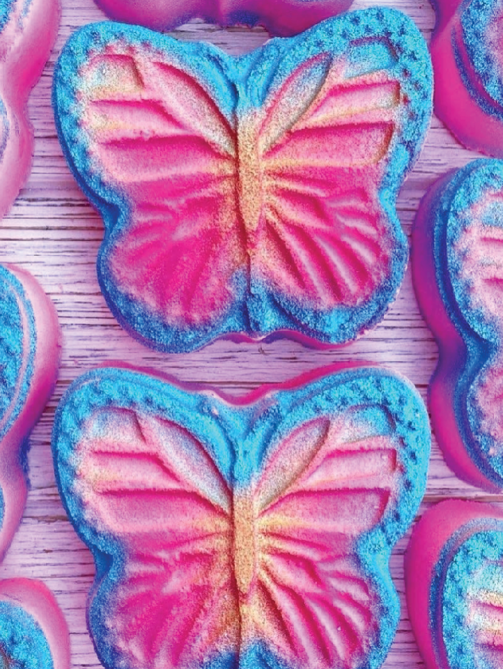 Flutter Butter Fly Bath Bomb - Fizz Soakery - Handmade, Colorful & Scented! - Foxy’s