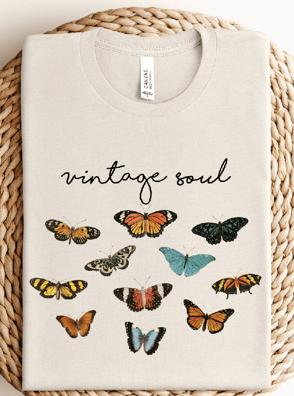 Butterfly Vintage Soul Graphic Tee - Foxy’s