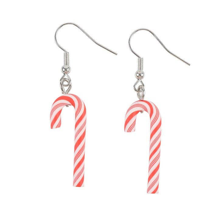 Candy Cane Christmas Dangle Earrings - Foxy’s