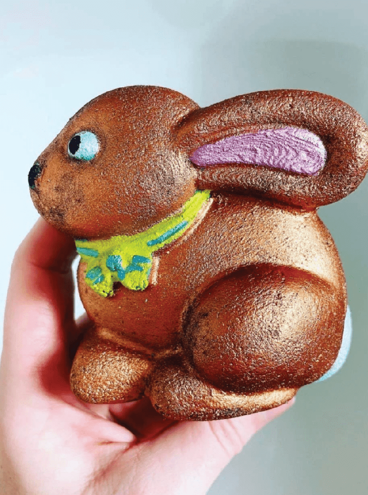 Hop into Sweet Relaxation: Chocolate Bunny Bath Bomb - Foxy's Soakery - Foxy’s