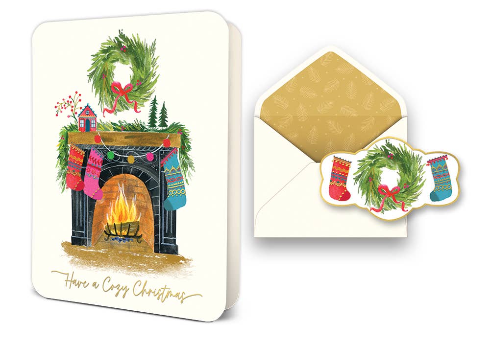 Cozy Christmas Deluxe Greeting Card - Foxy’s