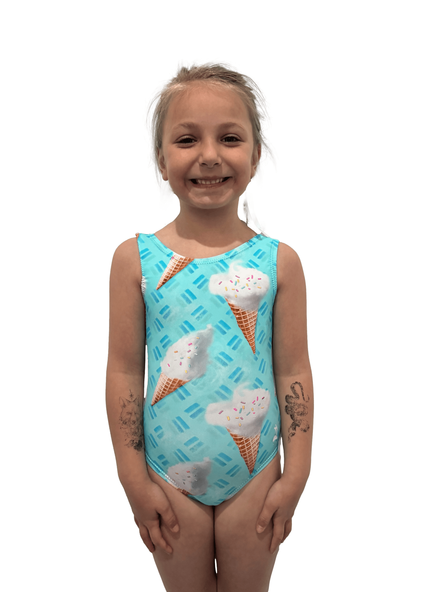 Cotton Candy Ice Cream Leotard - Foxy's Leos for Gymnastics & Dance - Made in USA! - Foxy’s