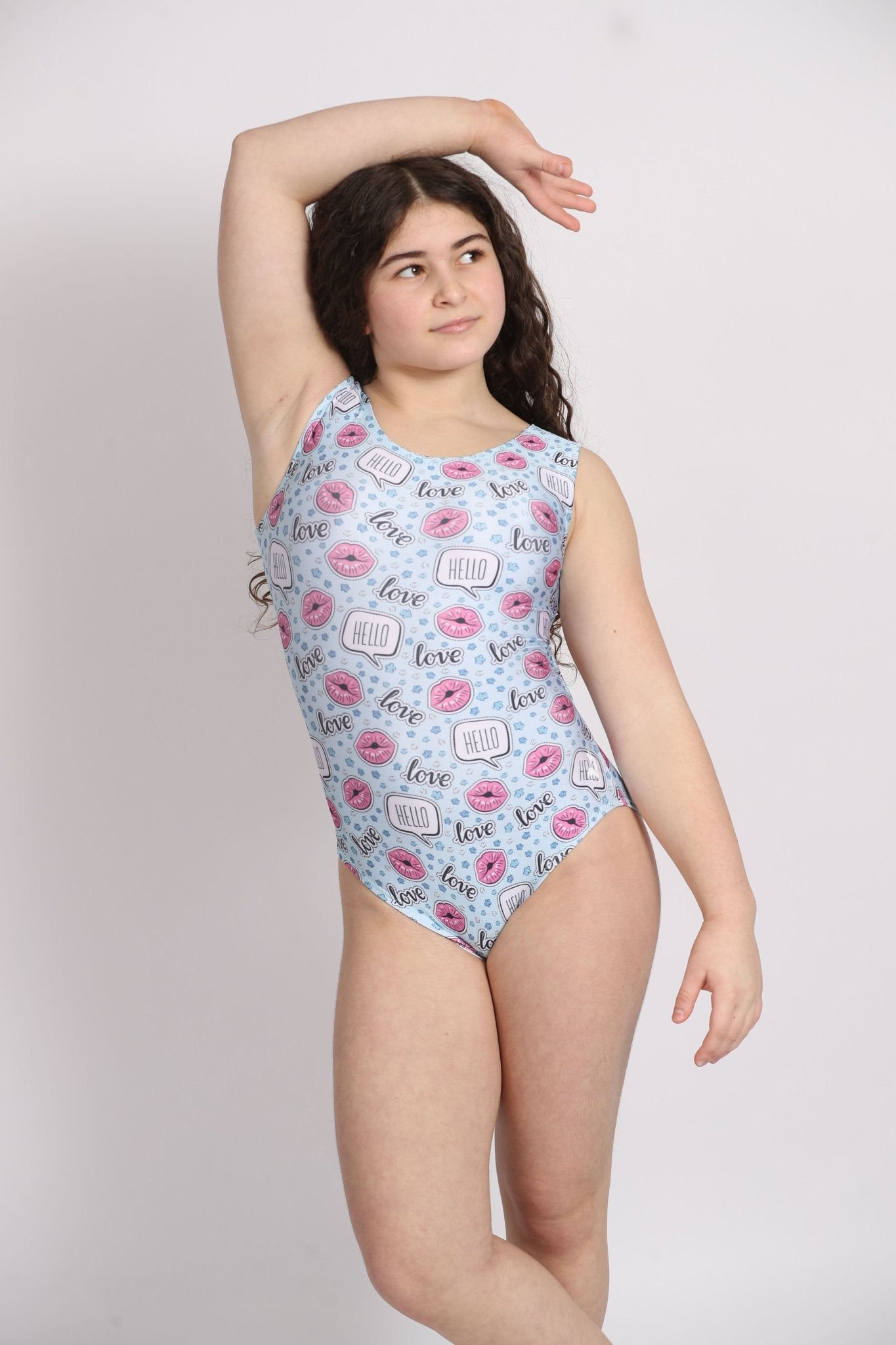 Hello Love Gymnastics Leotard - Foxy's Valentine's Day Open - Back Leo - Foxy’s