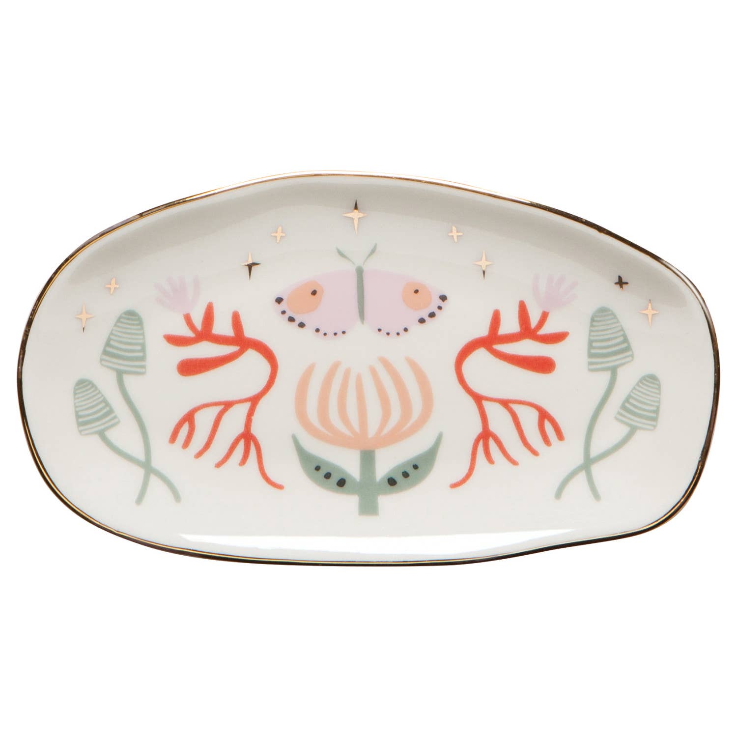 Danica Studio Far And Away Oval Shaped Ceramic Trinket Tray - Foxy’s