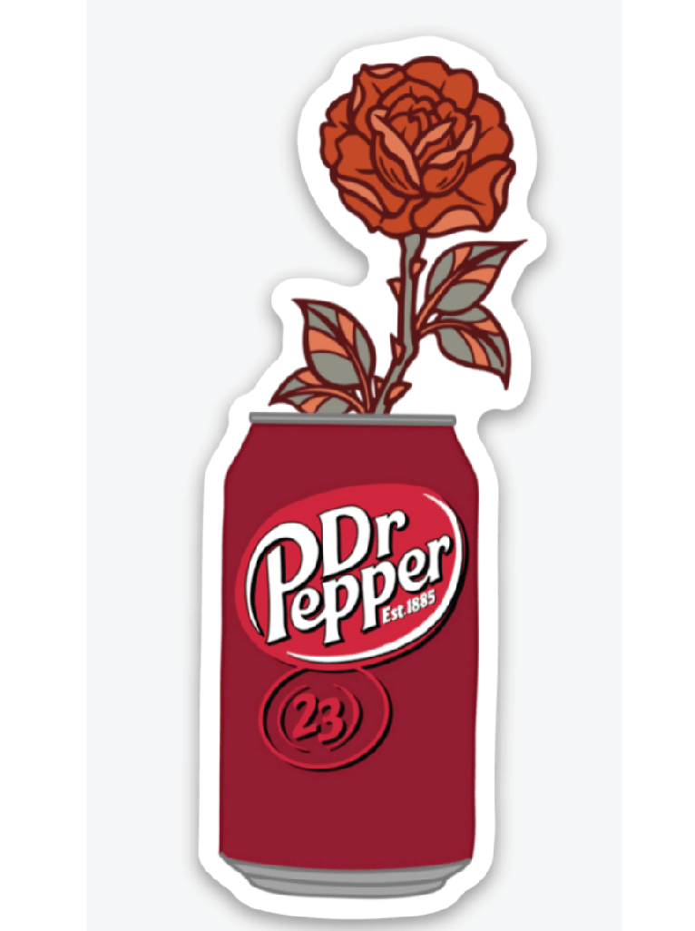 Dr Pepper Flower Sticker - Foxy’s