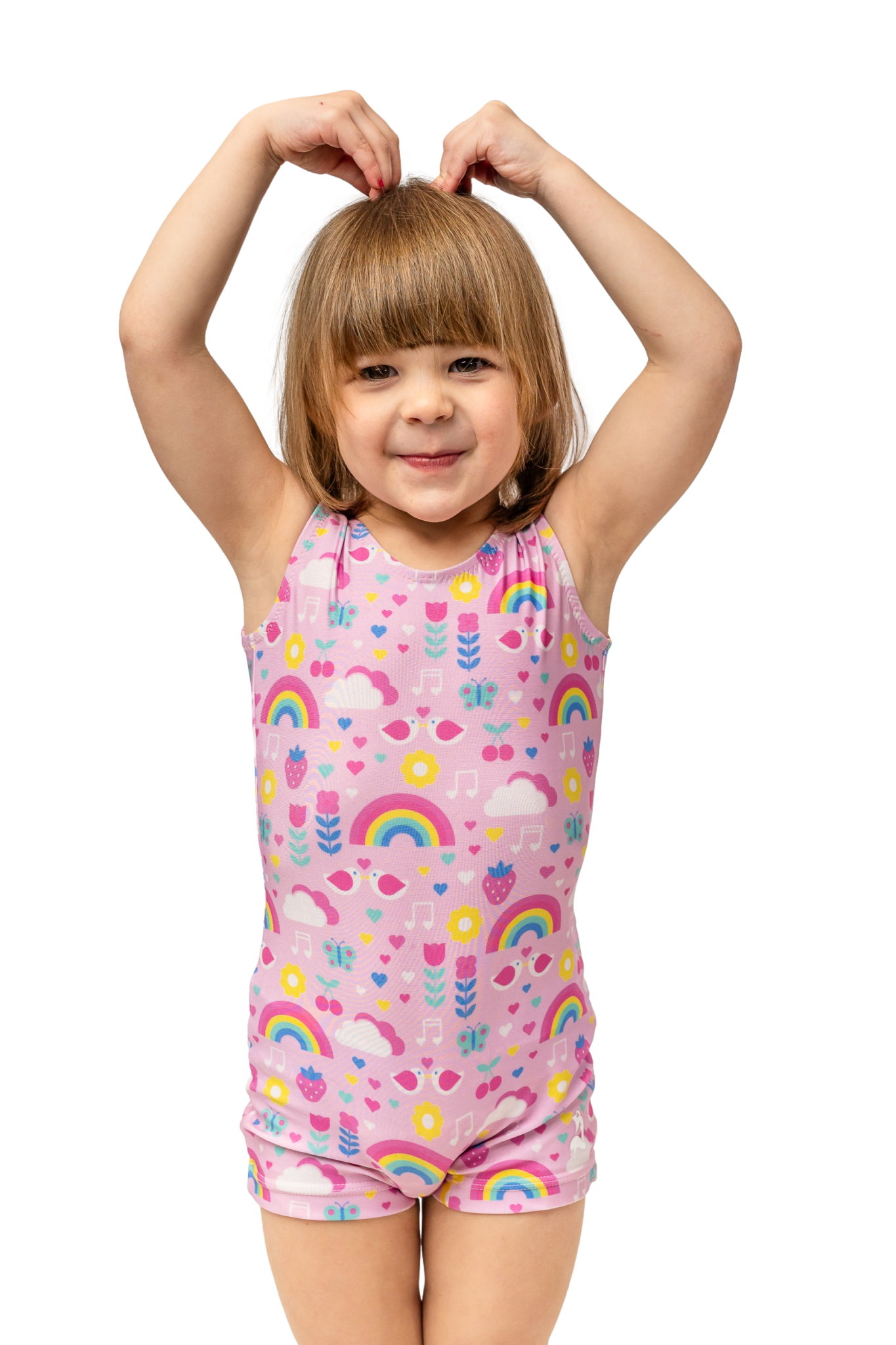 Sunshine & Rainbows Unitard for Girls Gymnastics & Dance - Foxy’s