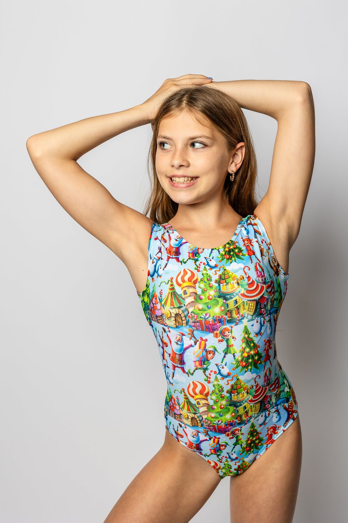 Santa's Wonderland Christmas Leotard for Gymnastics and Dance - Foxy’s