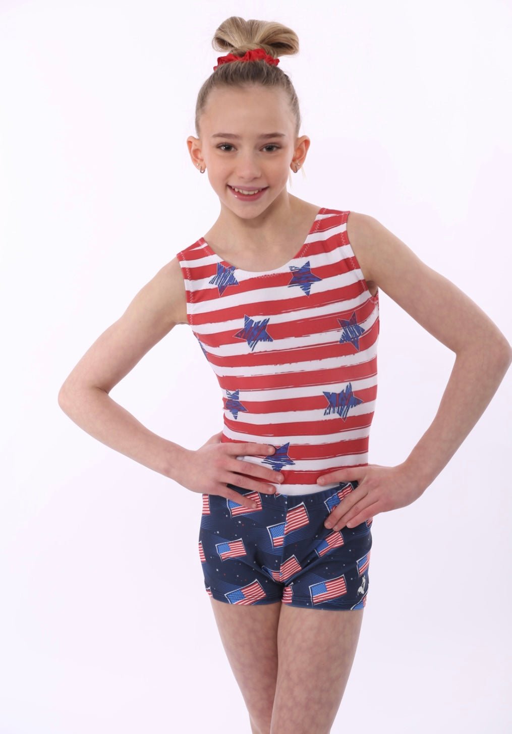 Americano Gymnastics Leotard Set | Stars & Stripes | Foxy's Leos - Foxy’s