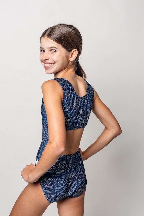 Geo Storm Leotard for Girls - Gymnastics & Dance - Foxy's Leos - Foxy’s