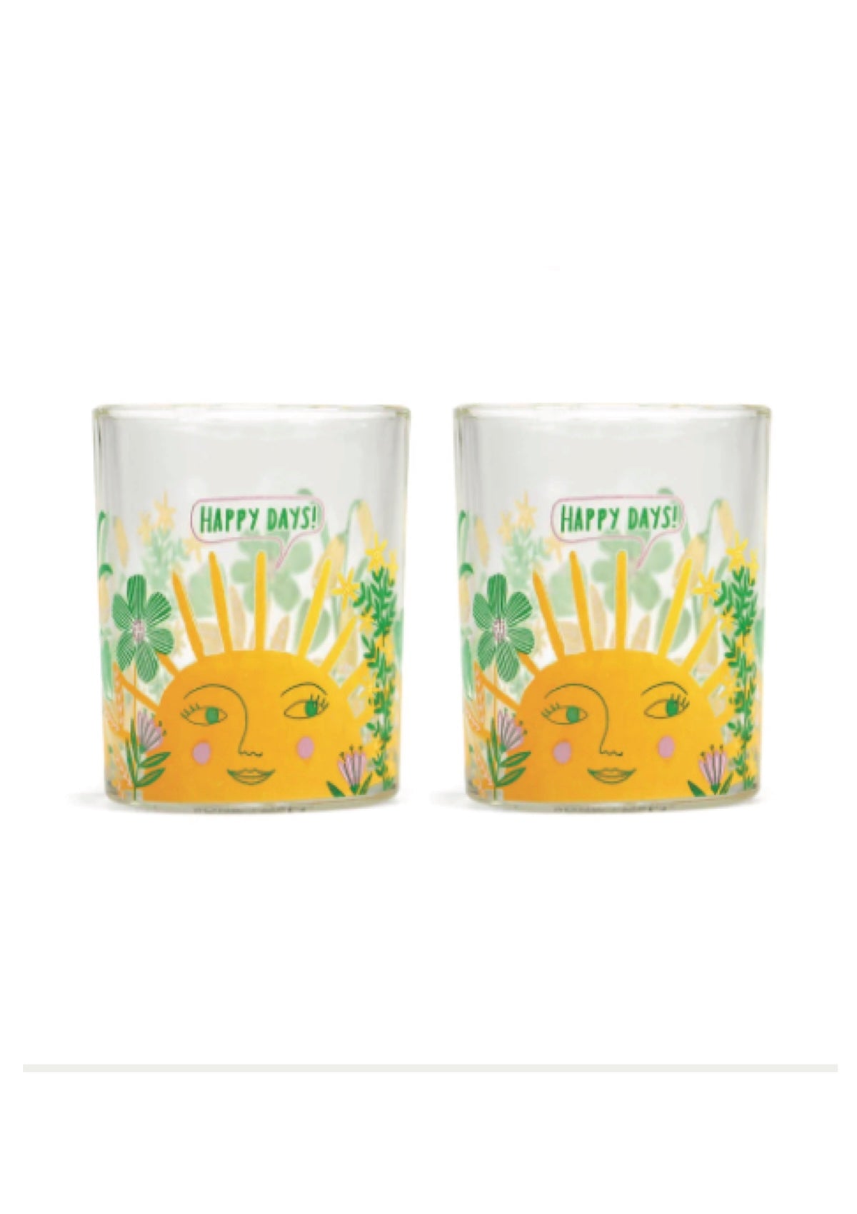 Drinking Glasses Tumblers Sun Yellow Happy Days - Foxy’s